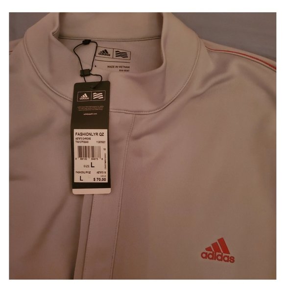 Men's Light Grey Adidas Golf Jacket Size Large - Picture 2 of 2